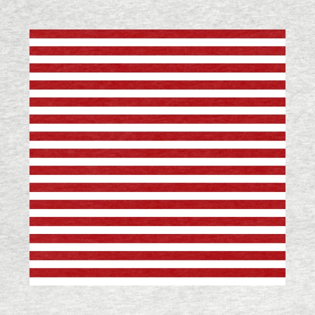 Classic Stripes - Red + White by NolkDesign